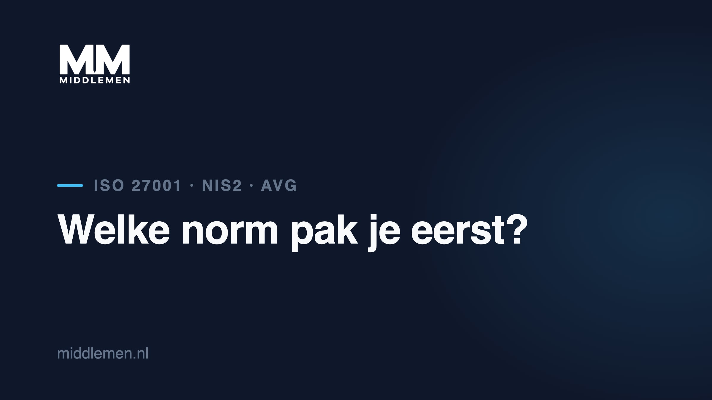 Beeldkaart: ISO 27001, NIS2 of eerst de AVG: welke norm pak je eerst?